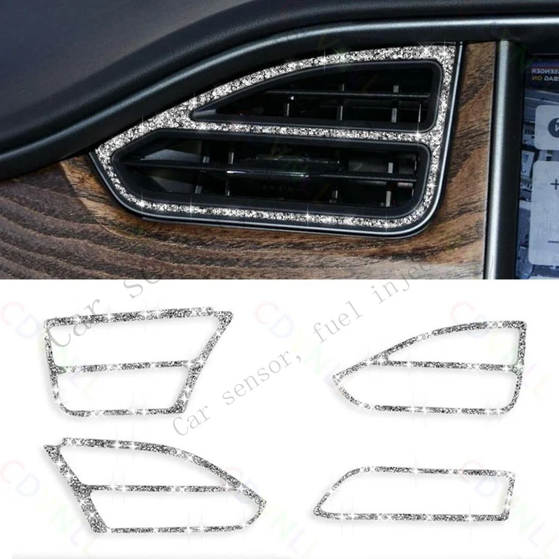 Q+ For Tesla Model X S 2012-2021 Diamond-inserted Console L&R Air Outlet Vent Cover
