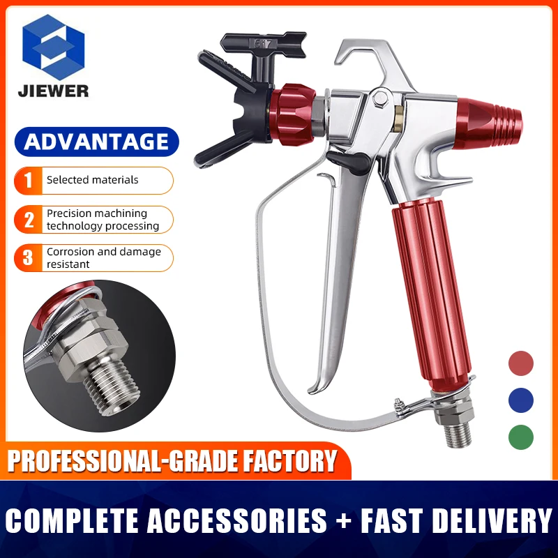 Airless Paint Spray Gun High Pressure 3600 PSI with 517 Reversible Nozzle Tip for Airless Paint Sprayers  Accessories