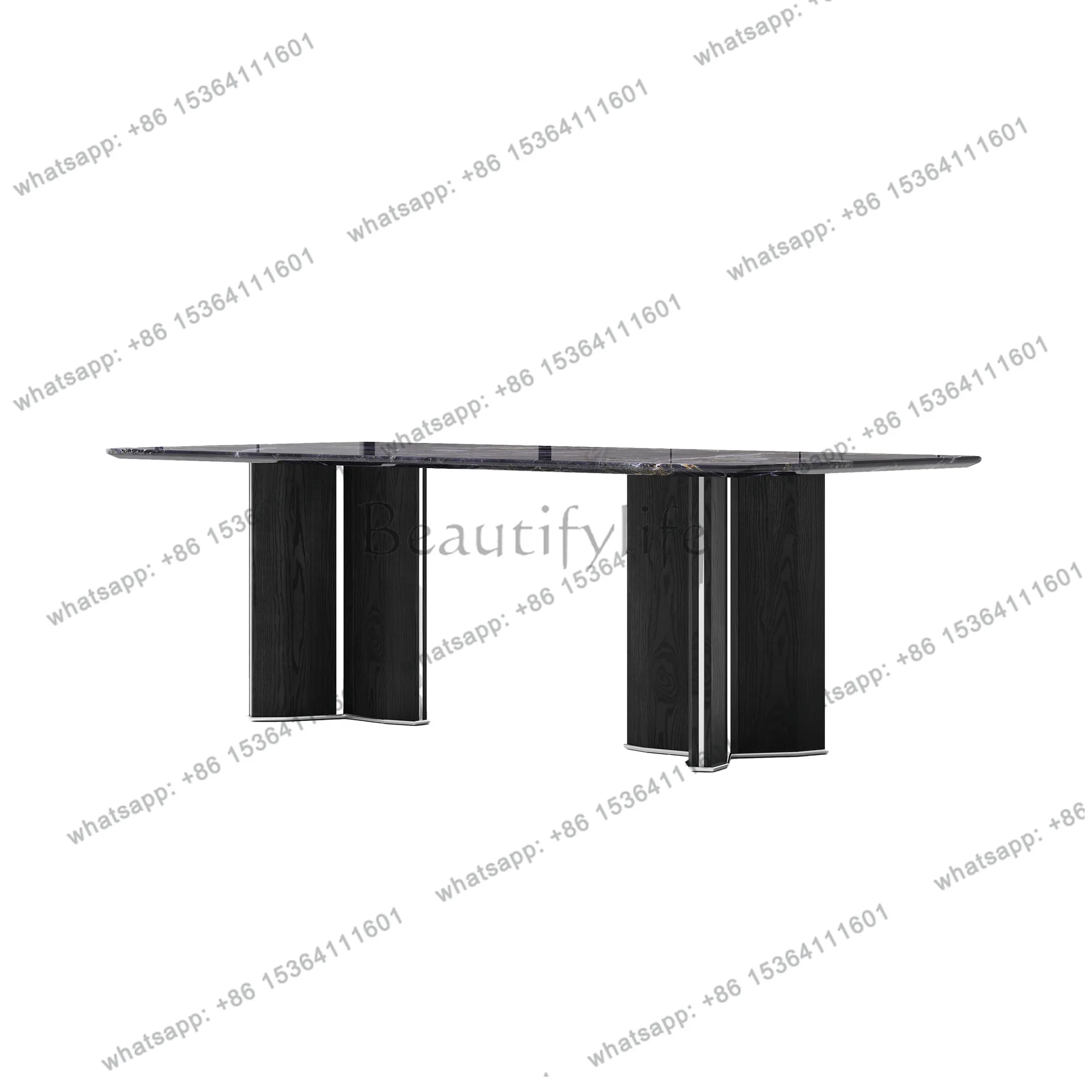 

Premium dining table Italian minimalist natural marble dining table