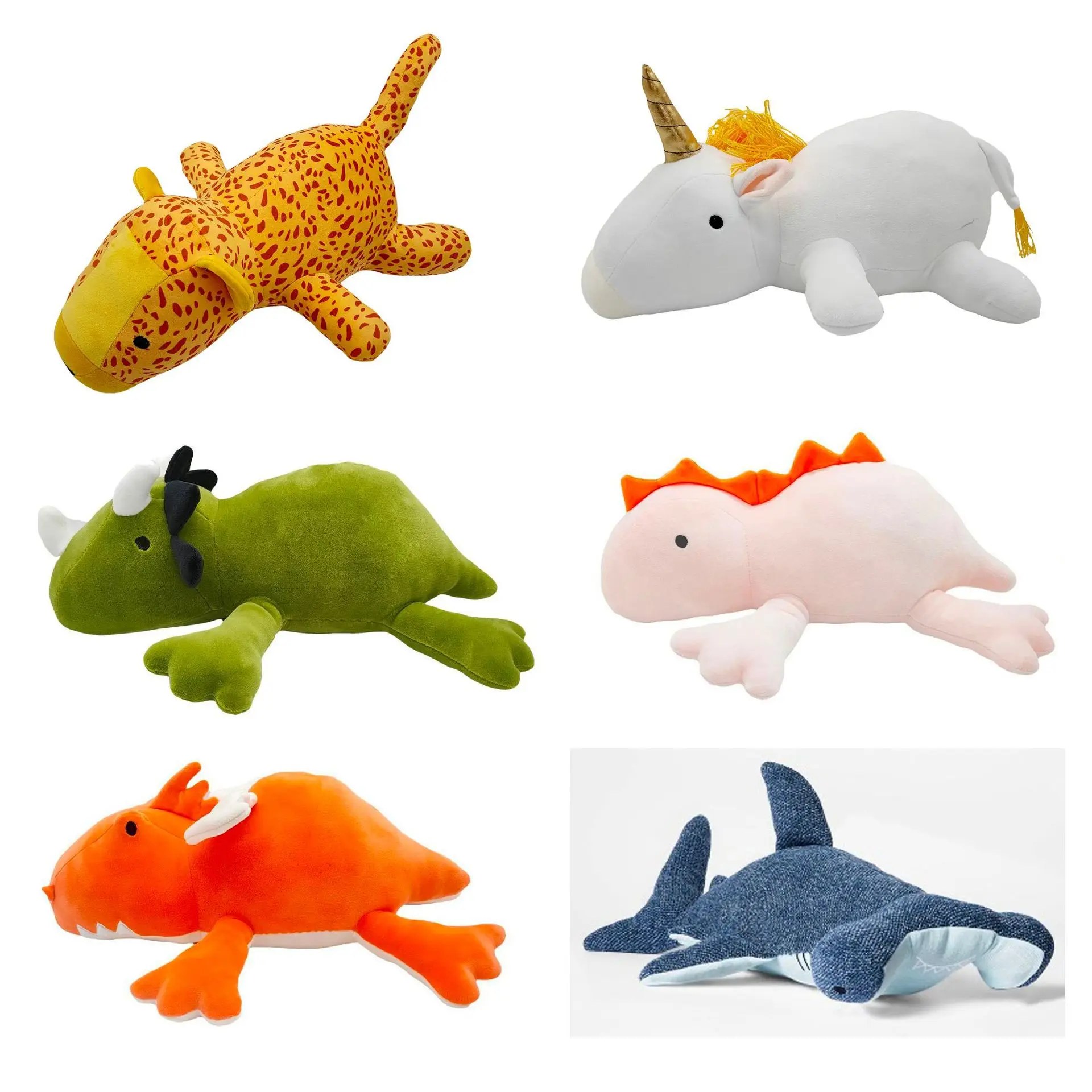 New Dinosaur Weighted Plush Toys Cute Soft Stuffed Pillow Dolls For Kid Christmas Birthday Gift