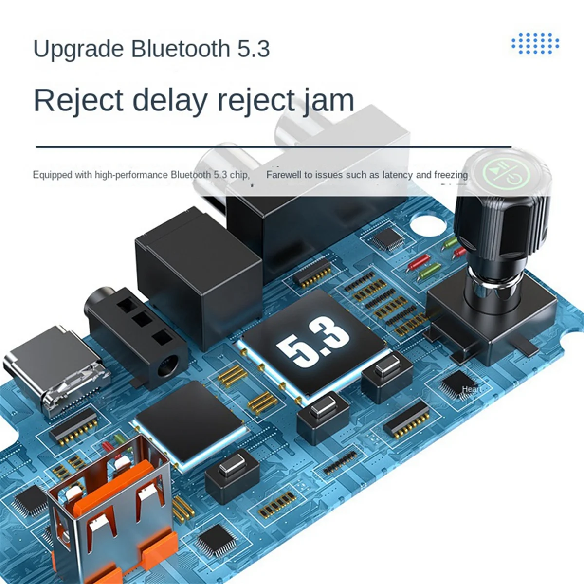 

Good sales Bluetooth 5.3 Digital Display Bluetooth Receiver Fiber Optic Coaxial Adapter Supports U Disk MP3 Player