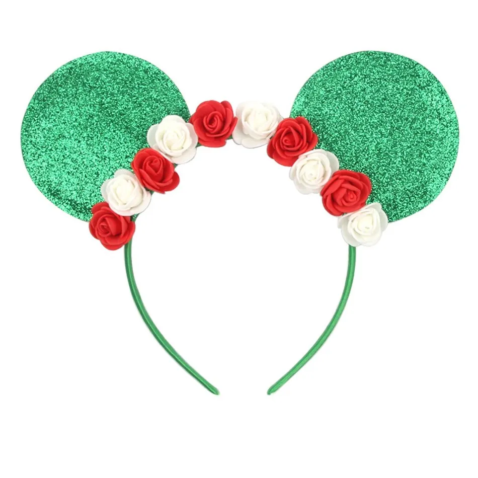 Minnie Headband Children Holiday Halloween Headdress Girl Minnie Ears Headband Kids Flower Hair Accessories Birthday Party