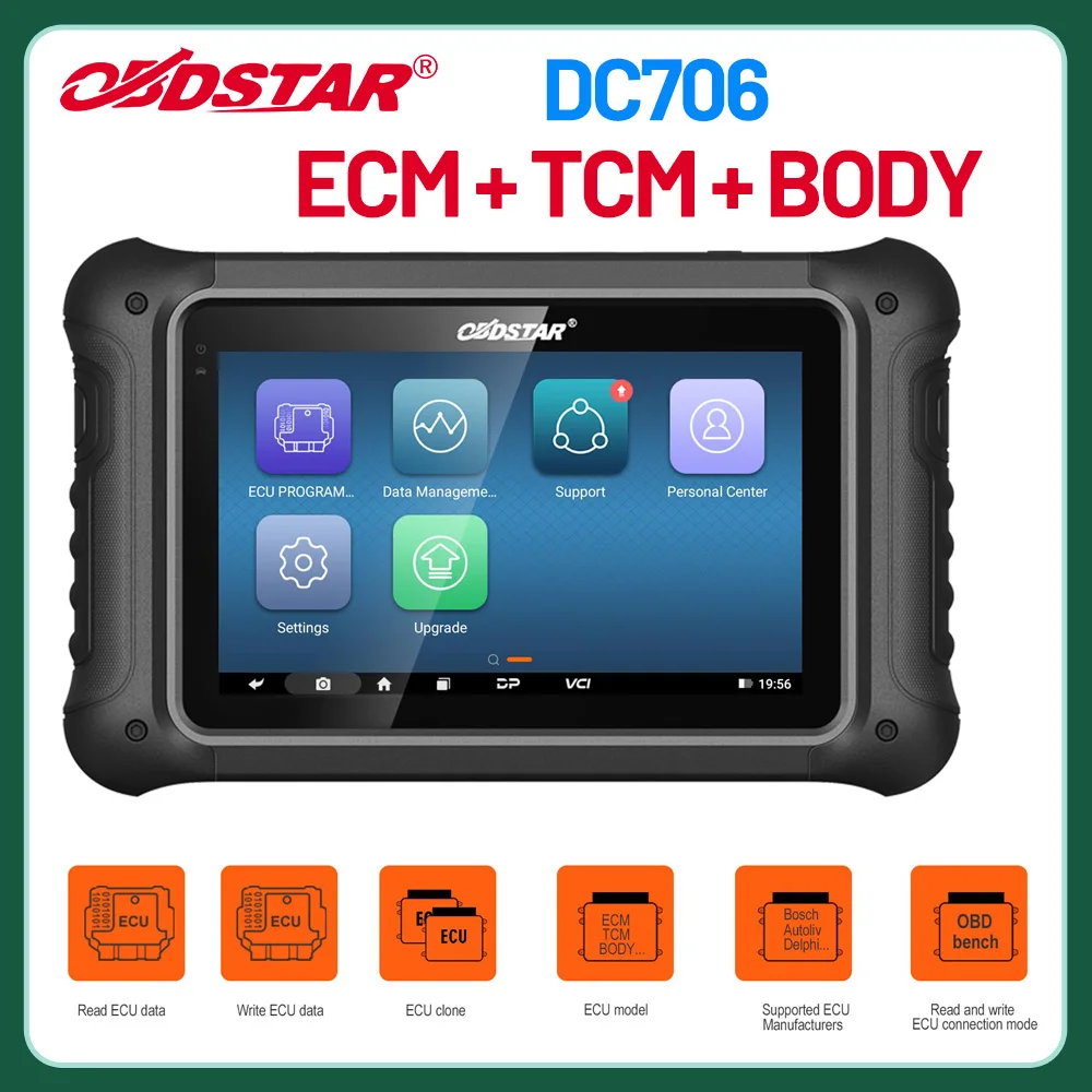 

OBDSTAR DC706 ECU Tool A/ B/ C Version for Car and Motorcycle ECM/ TCM/ BODY Clone by OBD or BENCH