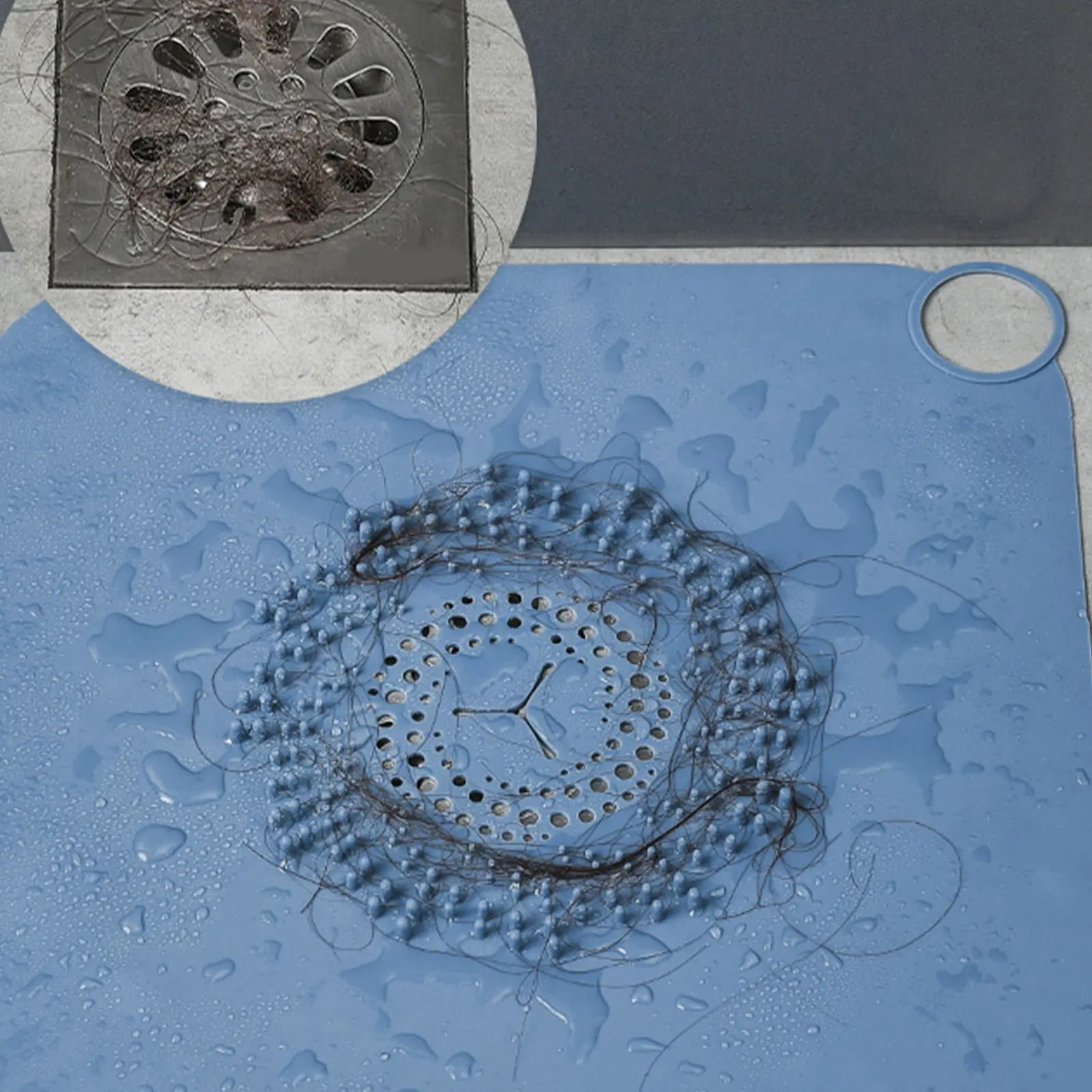 Premium Silicone Floor Drain Mat for Bathroom Kitchen Shower Washing Machine Tub Deodorizing Insect Proof Non Slip Cuttable