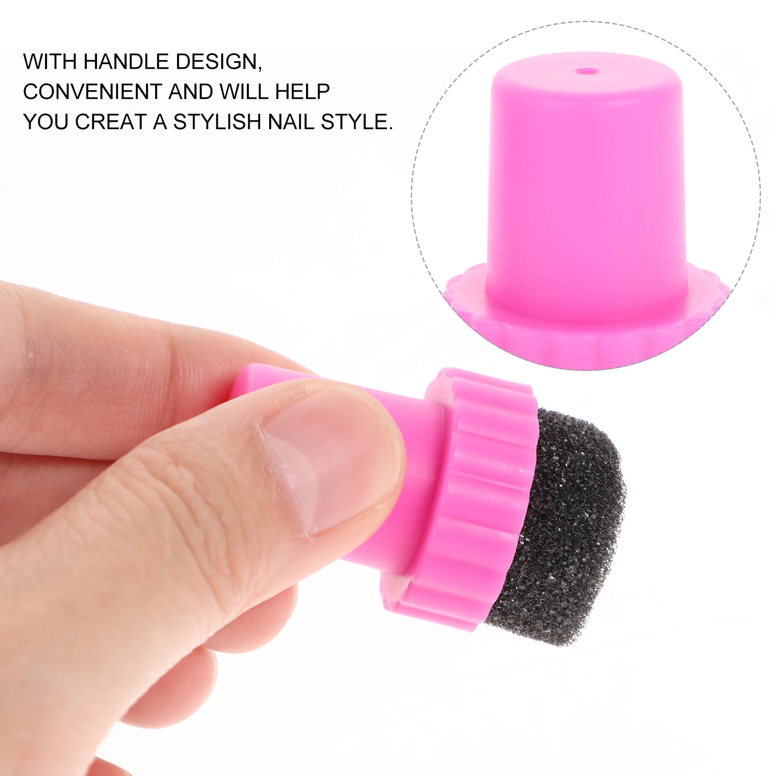 

10pcs Sponge Block Nail Manicure Stamper Stencil Stamp Art Seal Manicure Tools for DIY Practice Premium Material