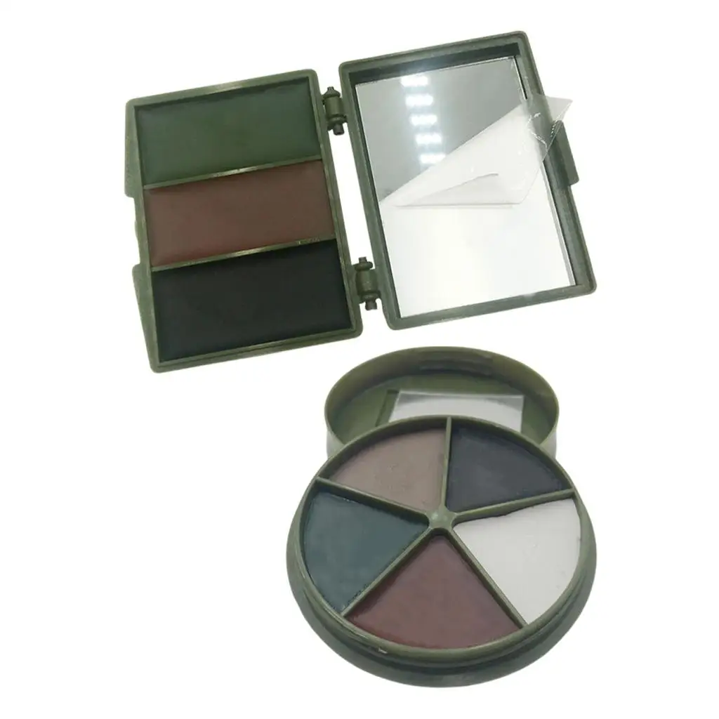 Compact Paint W/ Mirror Makeup Kit for Costume Hunting Role-Playing Stage Performance