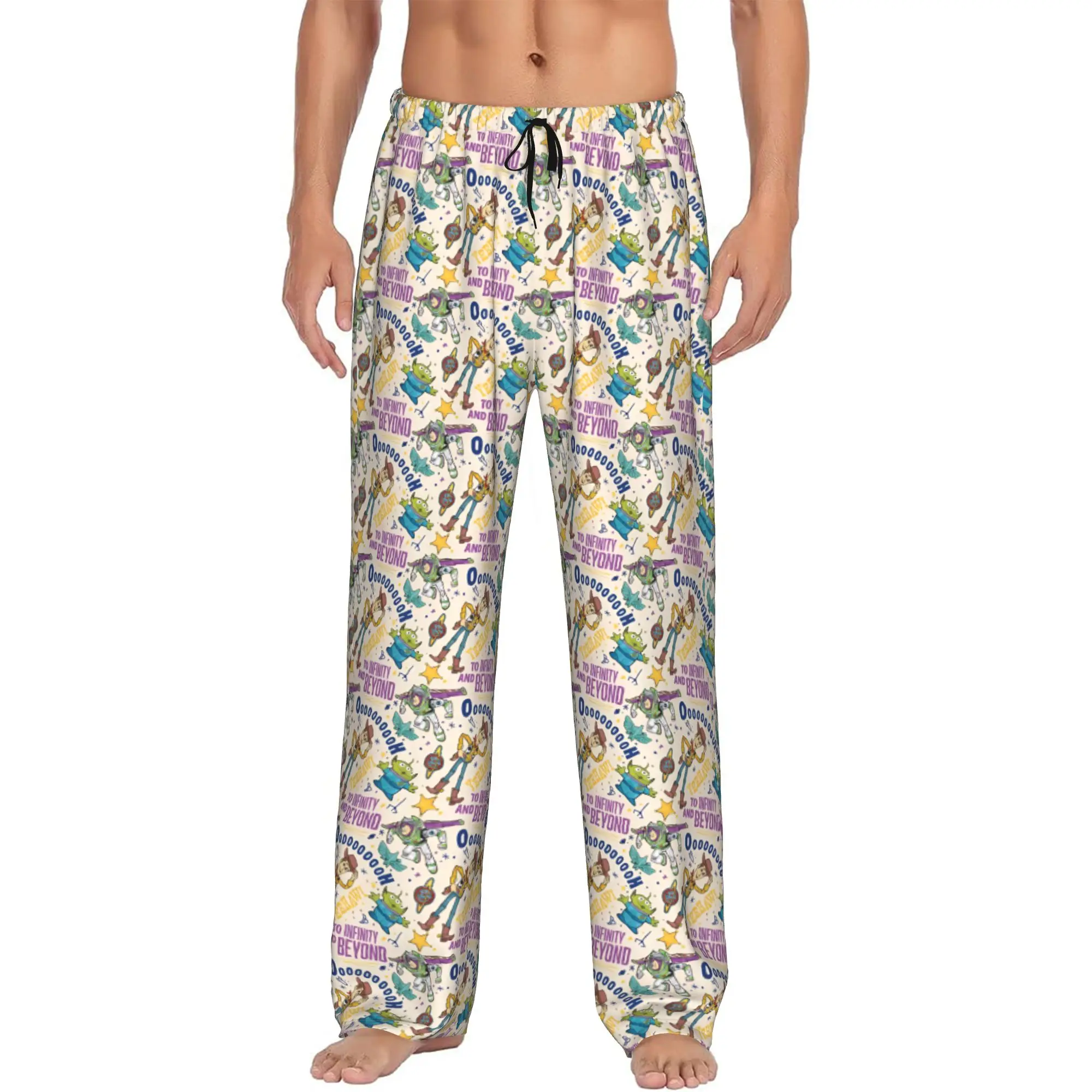 

Custom Printed T-Toy Cartoon S-Story Pajama Pants Men's Sleep Sleepwear Bottoms with Pockets