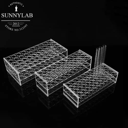 1piece/lot Plastic Test Tube Rack Holder, organic glass support Burette Stand Test tube Stand Diameter 16mm-26mm, 30/40/50holes