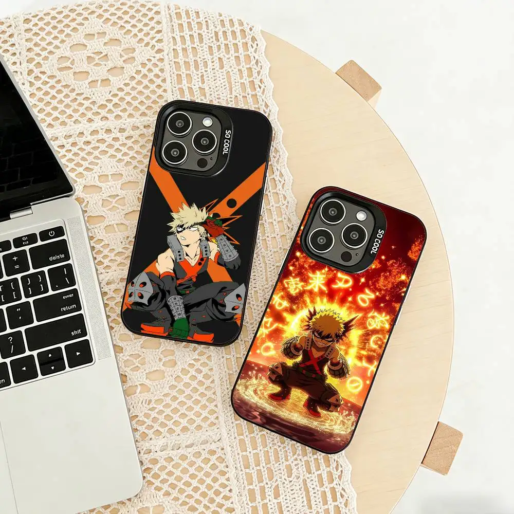 

bakugo A-Anime K-Katsuki Phone Case For iPhone 17,16,15,14,13,12,11 Plus,Pro Max,XS,Colored silver phone case