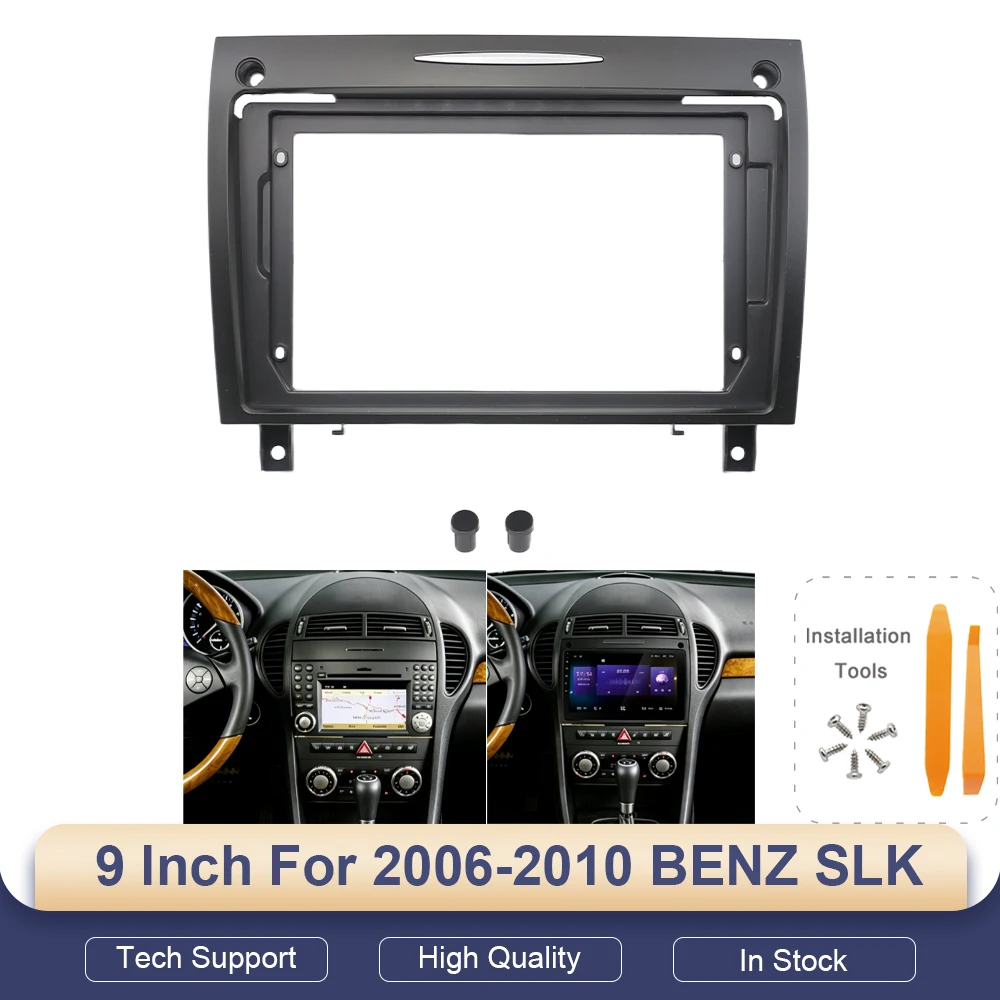 9 Inch Android Car Radio For Mercedes SLK R171 2006-2010 DVD GPS Stereo Frame Wiring Harness Installation Kit
