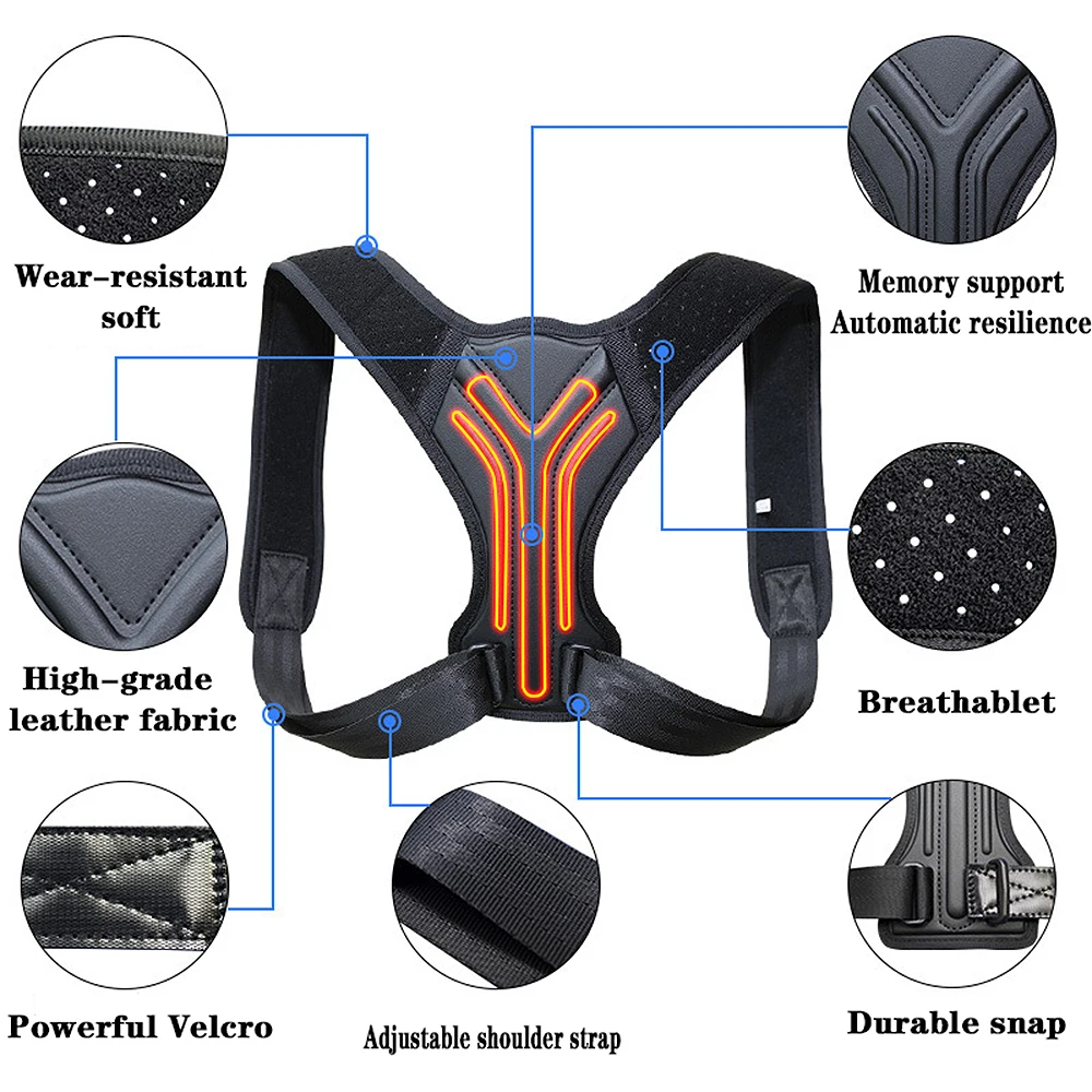 Back Posture Corrector Corset Clavicle Spine Posture Correction Adjustable Support Belt Pain Relief Traine Spine Posture Support