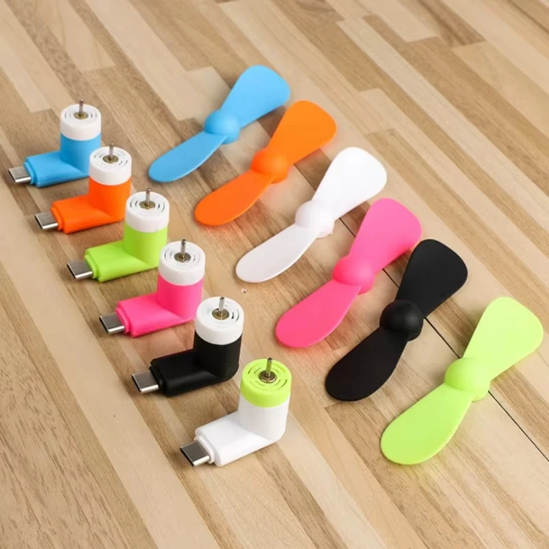 USB mini fan, portable cooling fan for mobile phones, suitable for iPhone and Android phones with Type-C interface, travel pocke