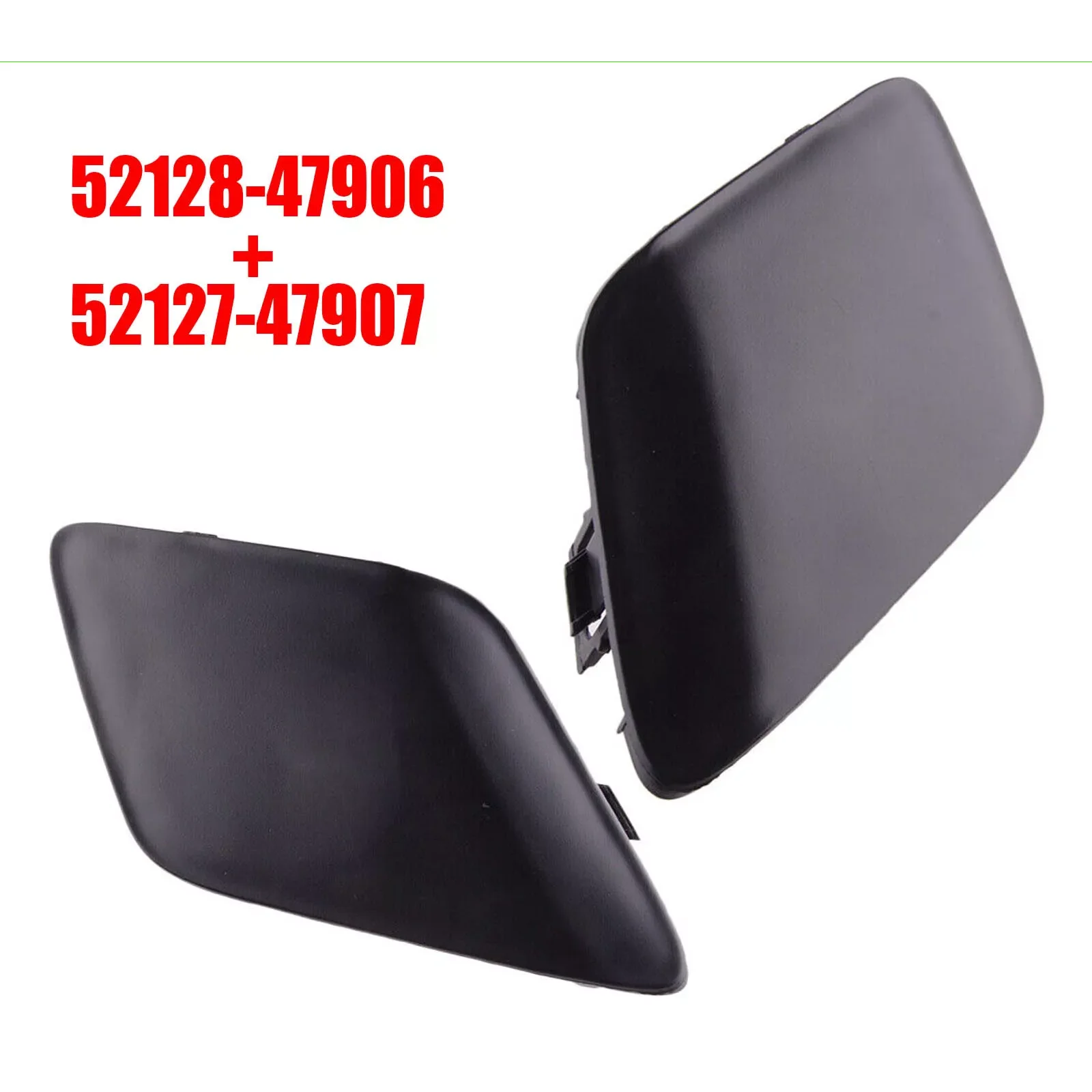 

2pcs Car Front Bumper Tow Hook Eye Cap Cover Black Plastic Fit For Toyota Prius 2016 2017 2018 OEM52128-47906 Car Accessories