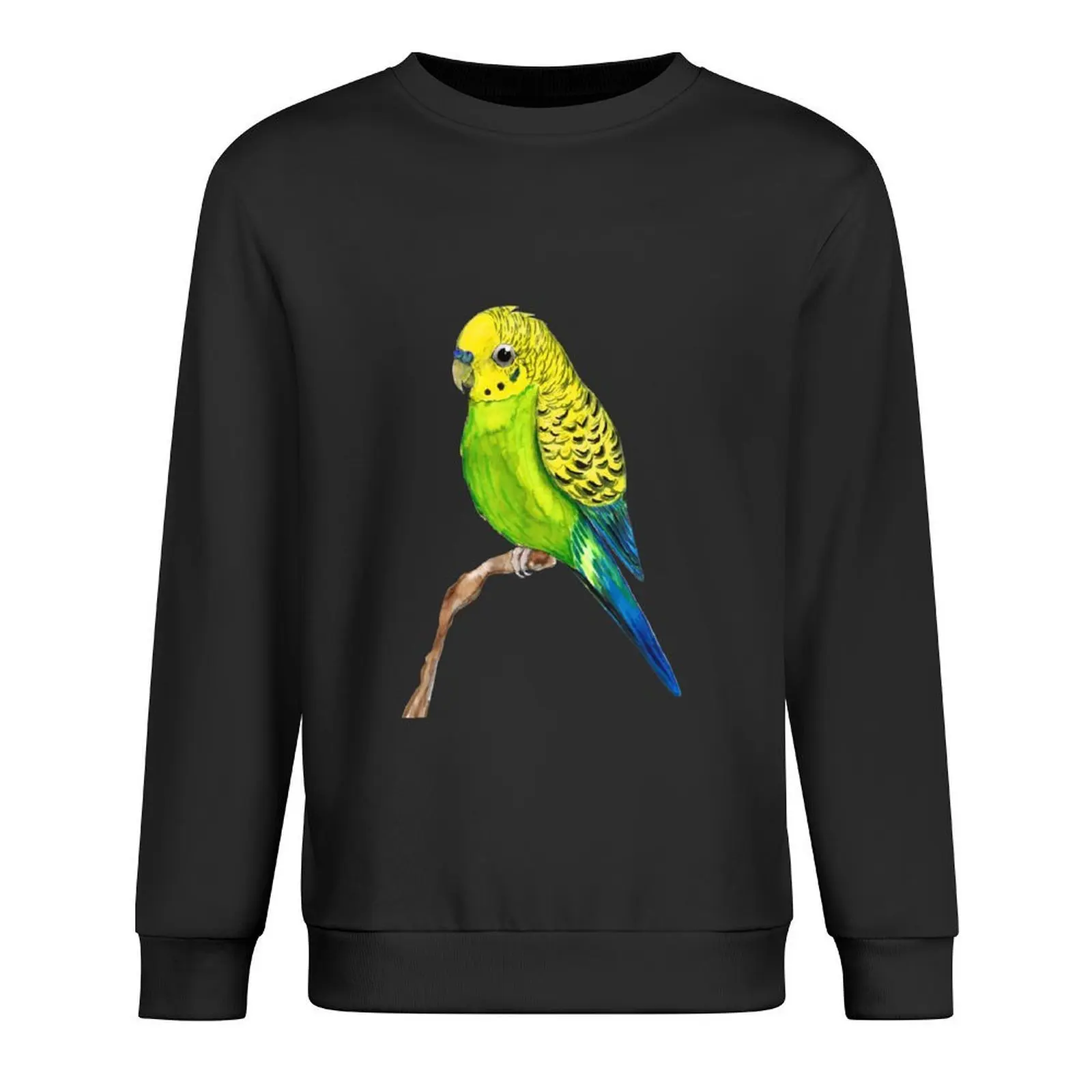 

Cute green budgie Pullover clothes for men graphic t shirts men winter clothes tracksuit men oversize sweatshirt