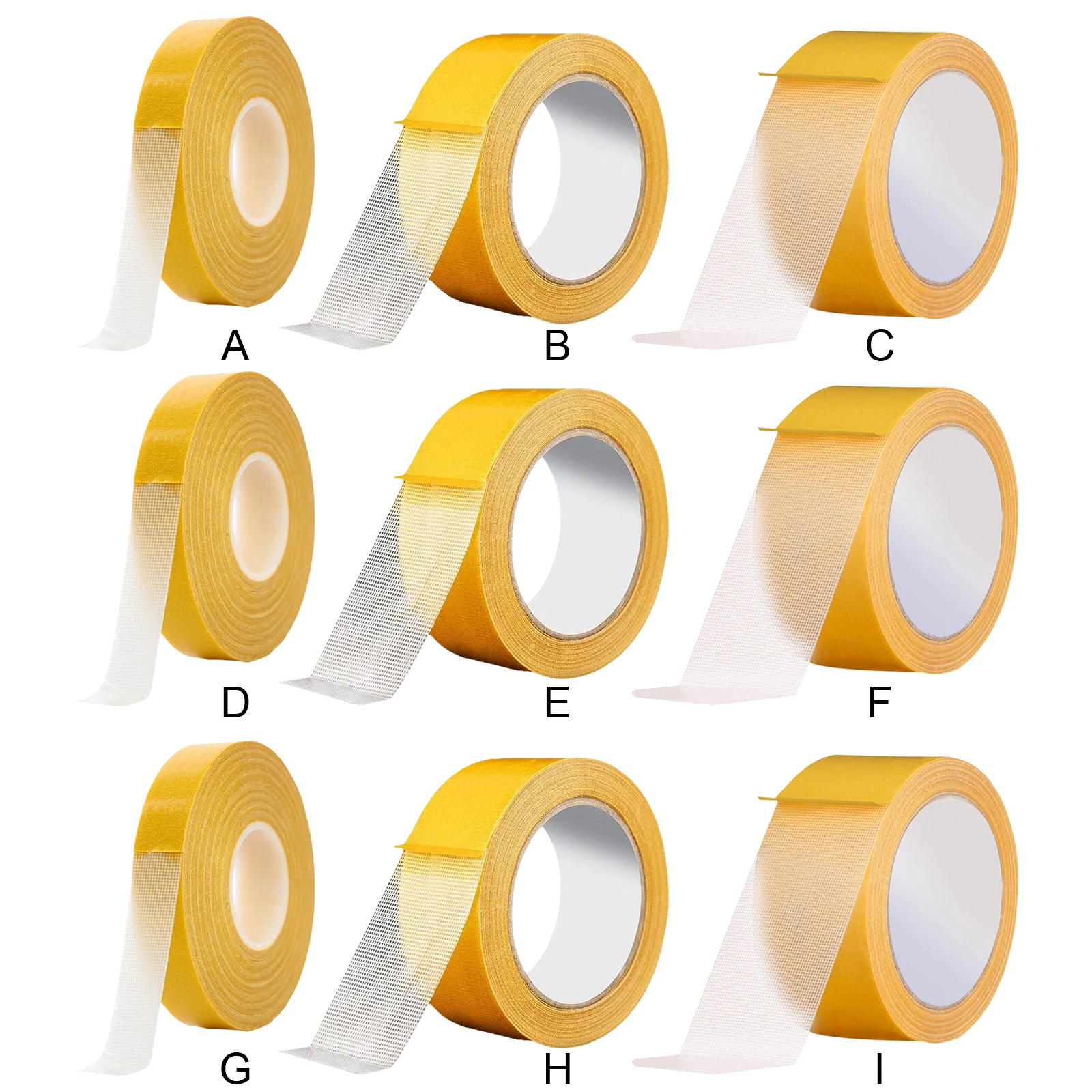 Multipurpose Mounting Tape Removable No Residue Fiberglass Grid Adhesive Grid Double-Sided Tape for DIY Craft Rug Fixed Office