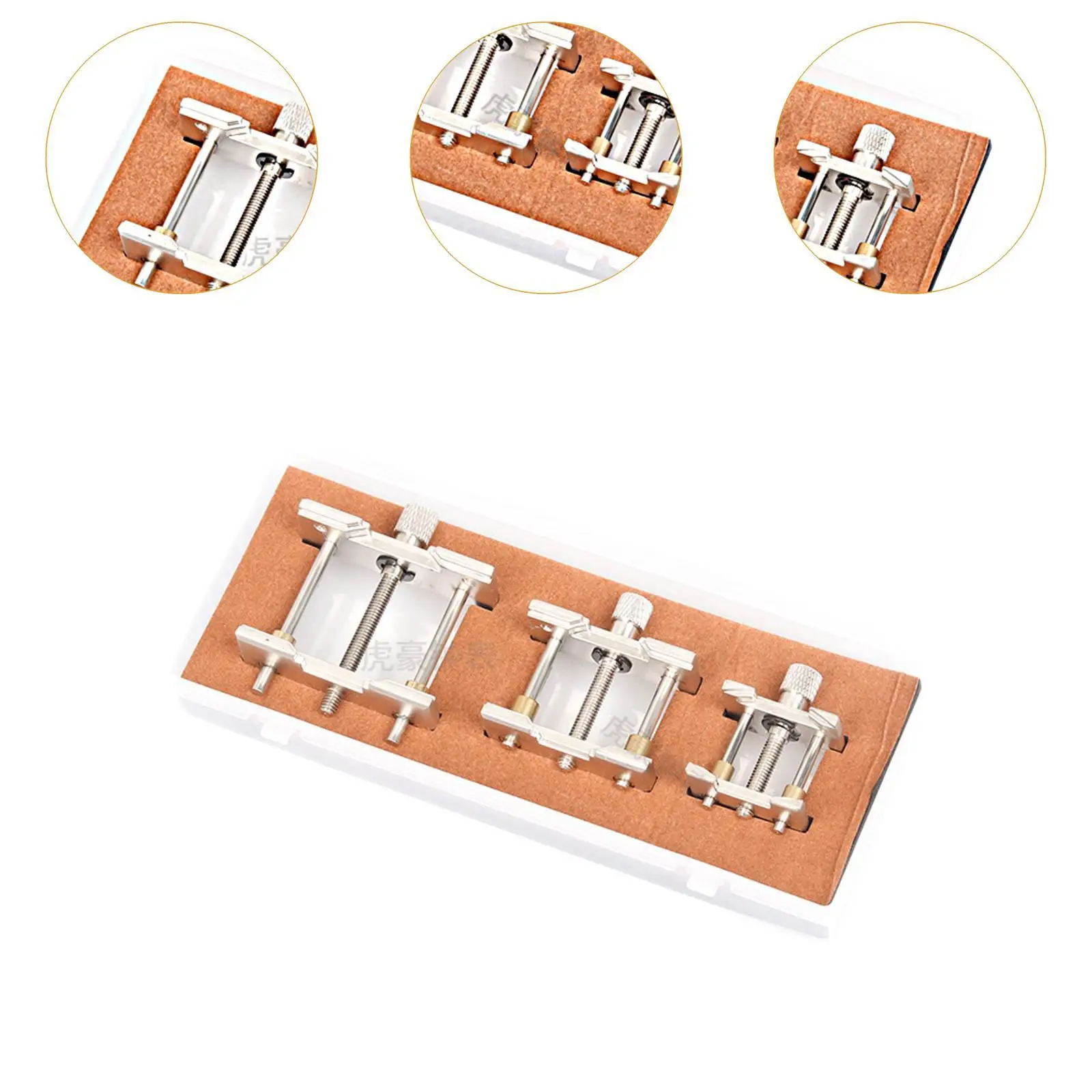 3x Watch Movement Holders Watch Movement Fixed Base Adjustable Screw for Holding