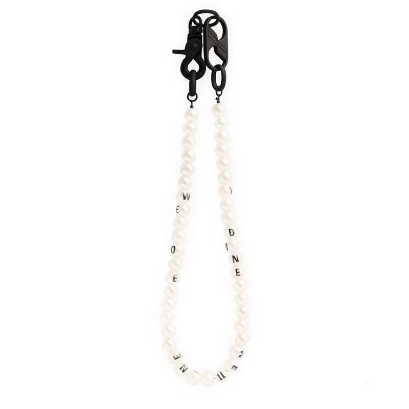2022 Korean New SUGA Same Pearl Letter Necklace Hip Hop Fashion Accessories for Men and Women Jewelry Couple Gift