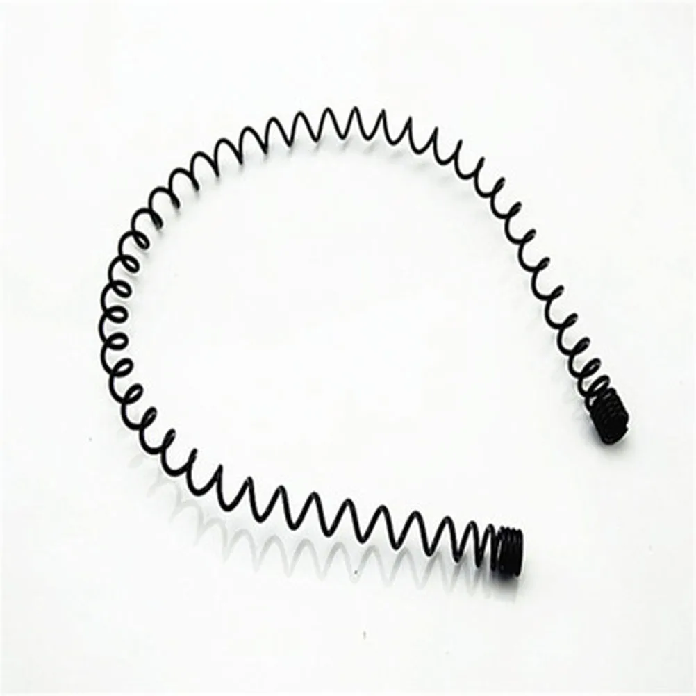 

5Pcs Black Wavy Hair Hoop Premium Iron Plastic Women Headband Secure Fit Decorative Hair Accessory Style Women Headband