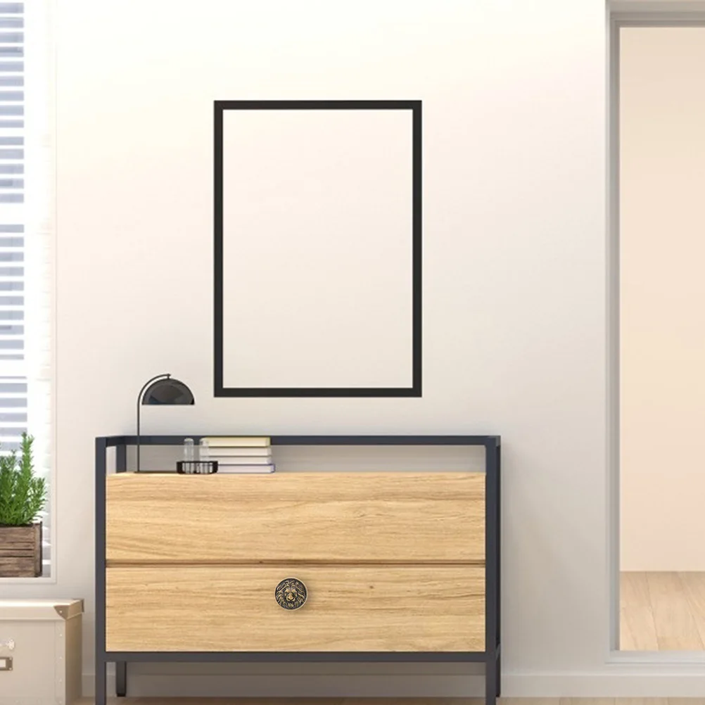 

2Pcs Lion Head Cabinet Knobs Alloy Pull Handles Vintage Decorative Drawer Pulls Old Style Furniture Accessories