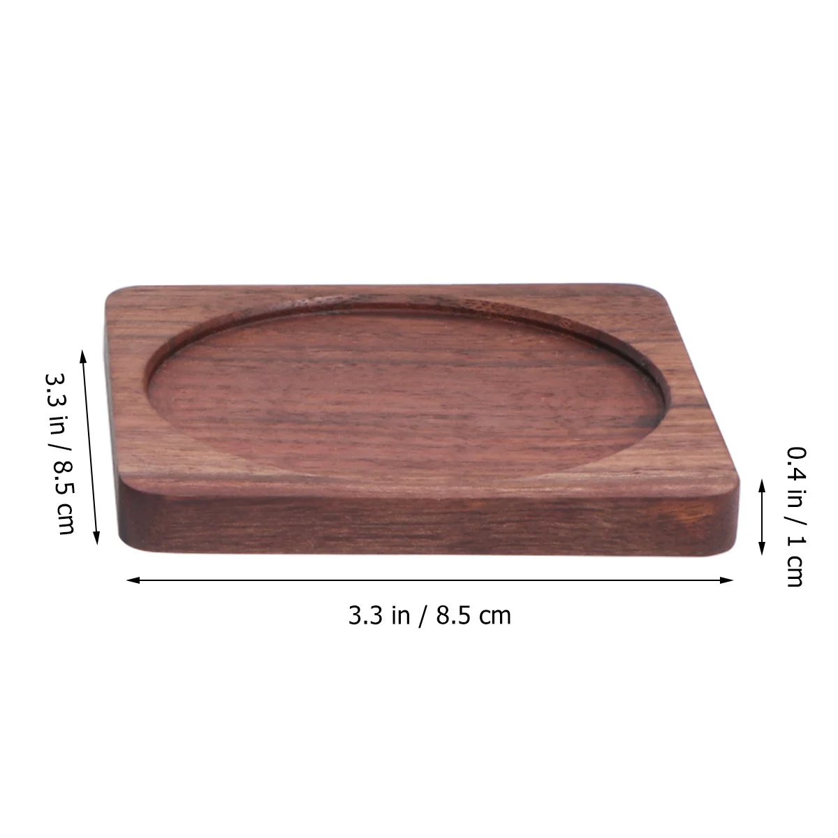 

2pcs Wooden Coaster Set Heat Insulating Cup Mat For Mugs Bottles Hot Dishes Home Kitchen Decor Gift Walnut Wood Square Round