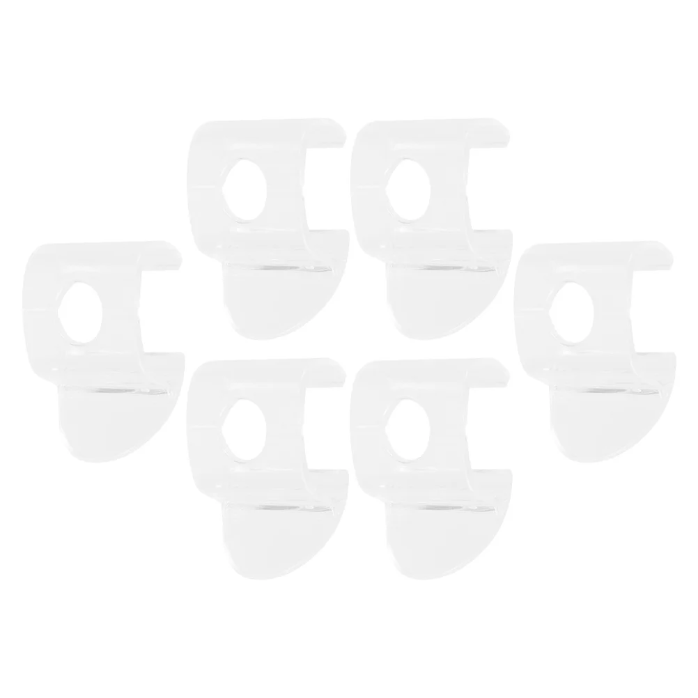 6 قطع من مقابض الظل الدوارة اللاسلكية من البلاستيك الشفاف غير القابل للكسر للستائر سهلة الاستخدام وإكسسوارات المنزل الحديثة