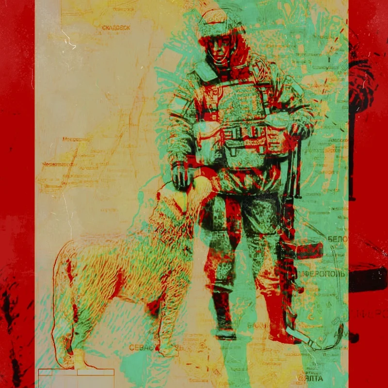 

1/35 Resin model Kit GK, military theme, (Soldier with Dog) unassembled and unpainted 520C