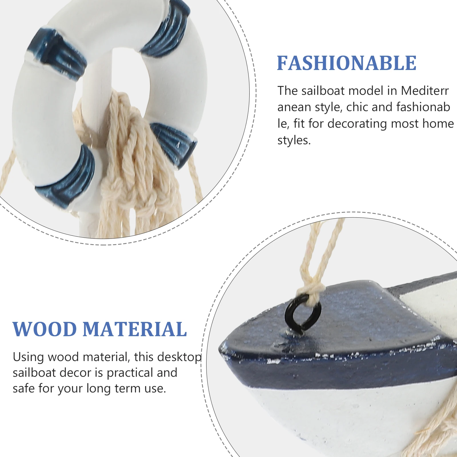 

Mediterranean Sailboat Decor Wooden Desktop Ornament Nautical Boat Craft Home Office Table Decoration Sailing Ship Wood Mini