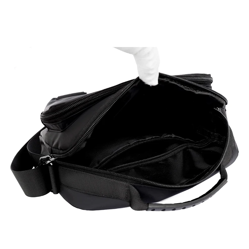 Wasserdichte Herren-Umhängetasche mit großem Fassungsvermögen – Robuste Nylon-Umhängetasche mit mehreren Taschen für Reisen und Arbeit – Detail 19