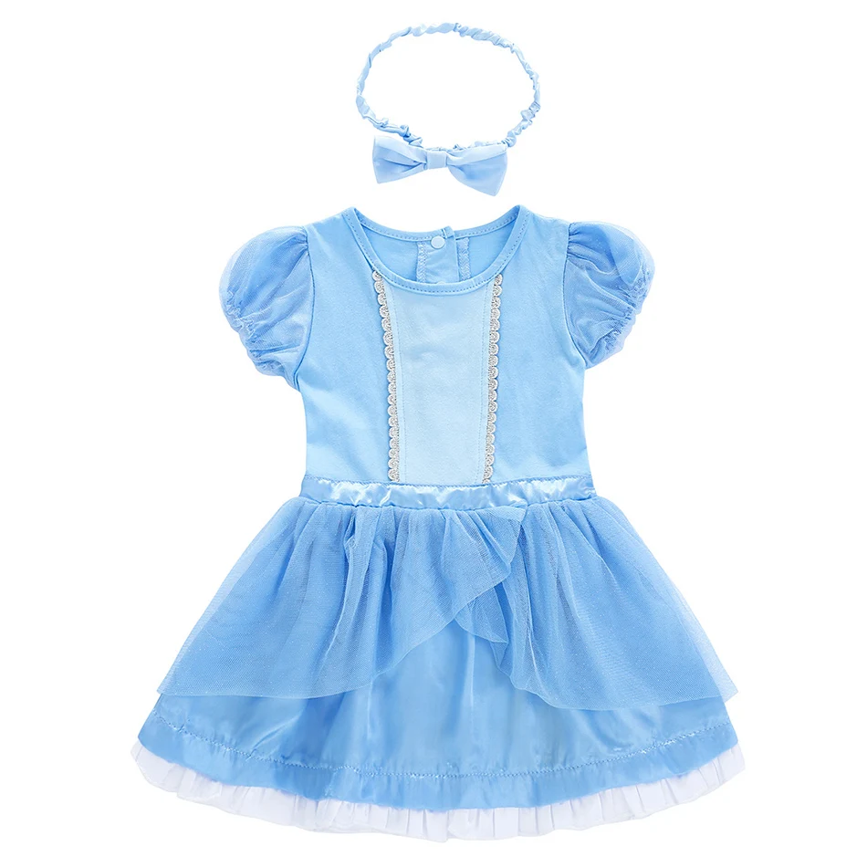 Toddler Cosplay Belle Cinderella Jasmine Romper Kids Fancy Jumpsuits Infant Christmas Halloween Birthday Party Girls Costumes
