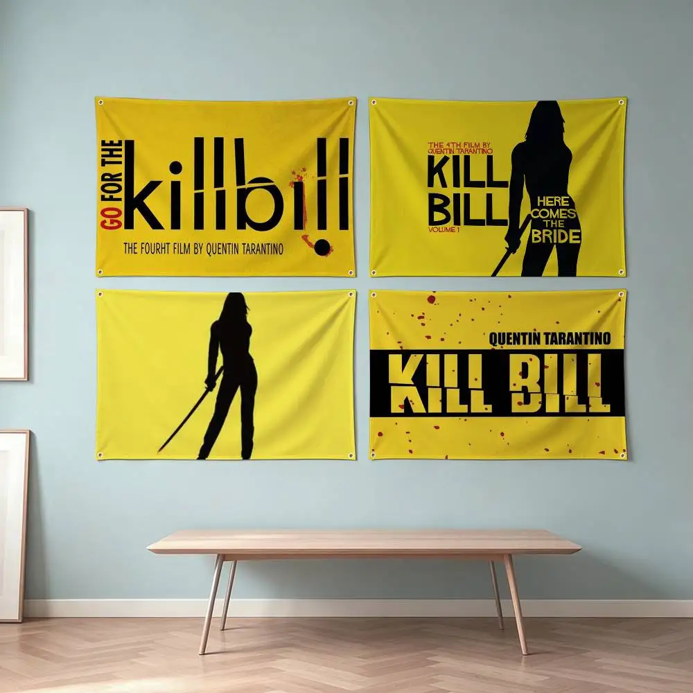 Kill Bill-S M-Movie PC Flags for Bedrooms Home Decor Items Outdoor Decors Garage Decoration Flaga