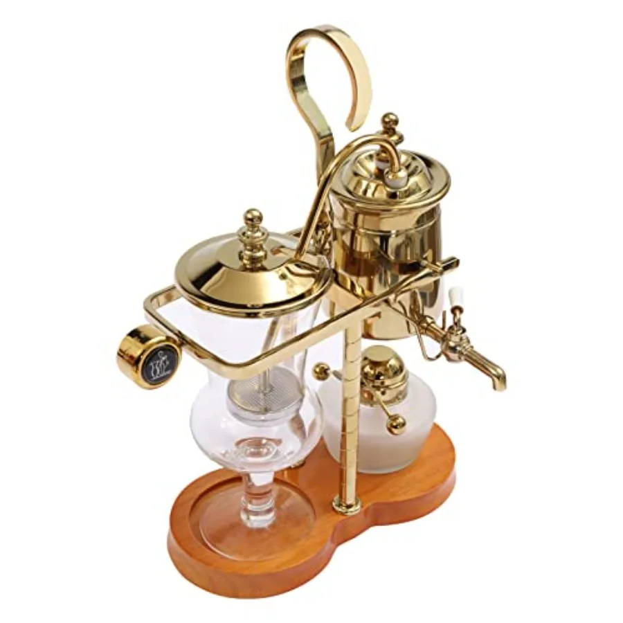 Siphon Coffee Maker Kit 400ML/15Oz Belgian/Belgium Family Balance Syphon Coffee Maker Gravity Vintage Manual Free-Standing Caff