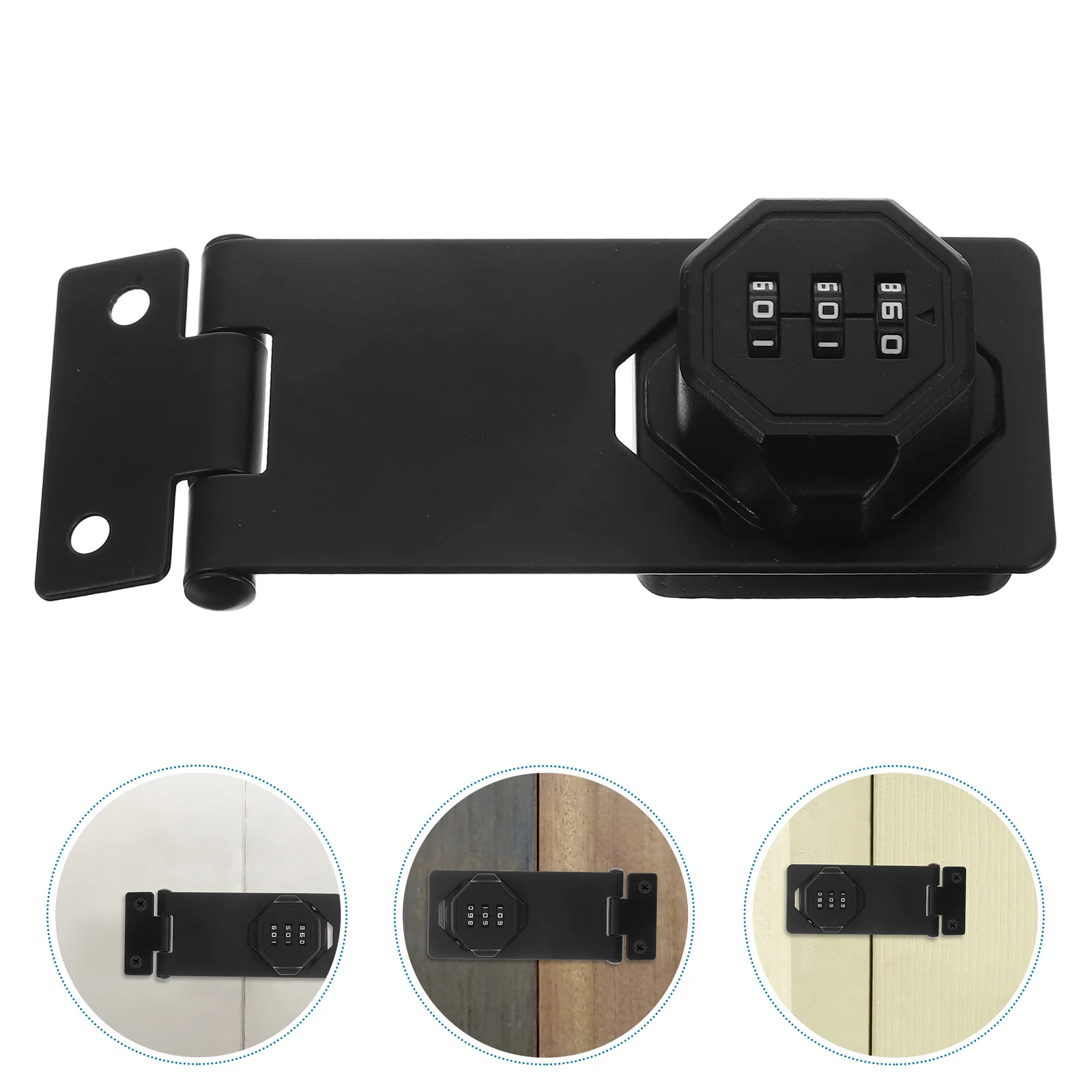 4.5 Inch Alloy Cabinet Door Lock Password Latch Security Slide Barn Closet Gate Combination Hasp Lock Hardware Push Pull