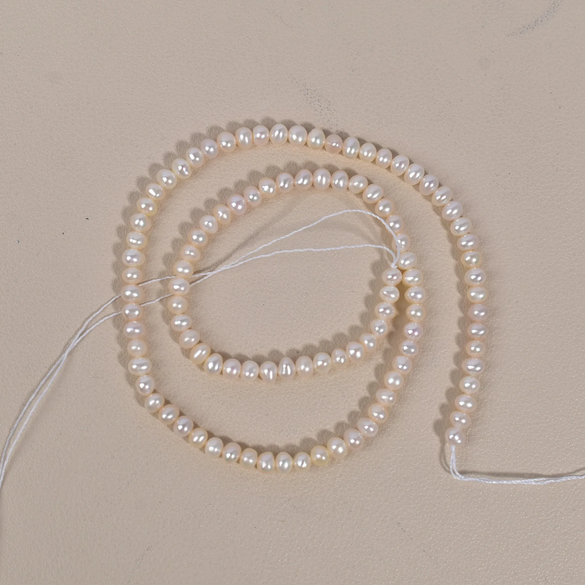 

4-5mm Factory Wholesale Sale Natural Freshwater White Pearl Flat Brilliant Bead Jewelry Make DIY Necklace Bracelet Accessories