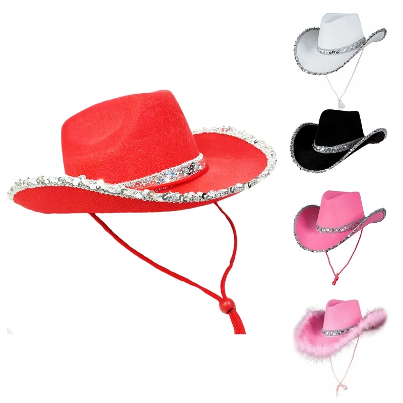 Cowgirl Hat  Women Bachelorette Party Cowboy Hats Party Props Cowgirl Cosplay For Women Party Birthday Party Hats