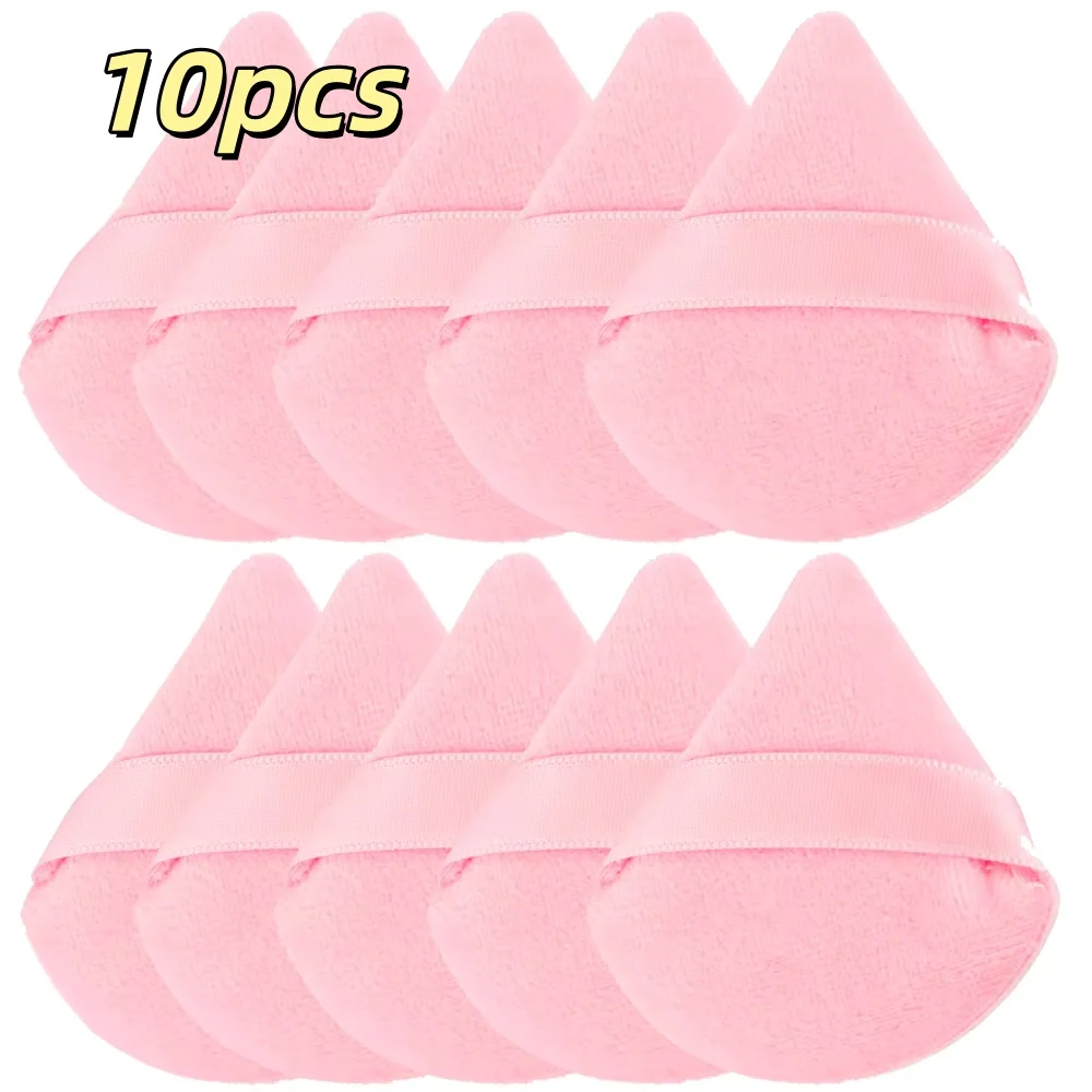 Triangle Cotton Powder Puff Soft Skin-Friendly Washable Reusable Mini Face & Eye Beauty Makeup Tool