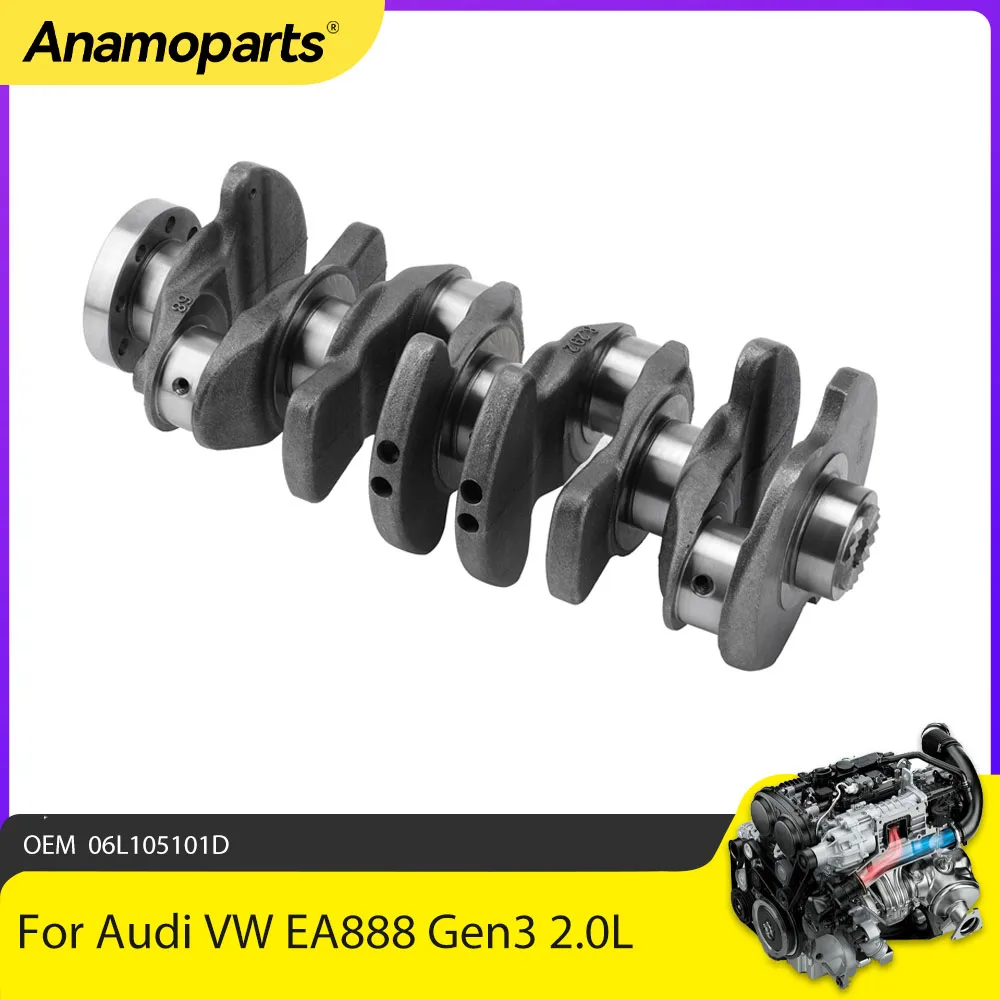 Piezas de motor EA888 Gen3, cigüeñal compatible con motores 2.0 L T Gas CNC CYN CYP para Audi A4 A6 Q5 Q7 VW Golf Tiguan Skoda 2.0L TFSI 06L105101D