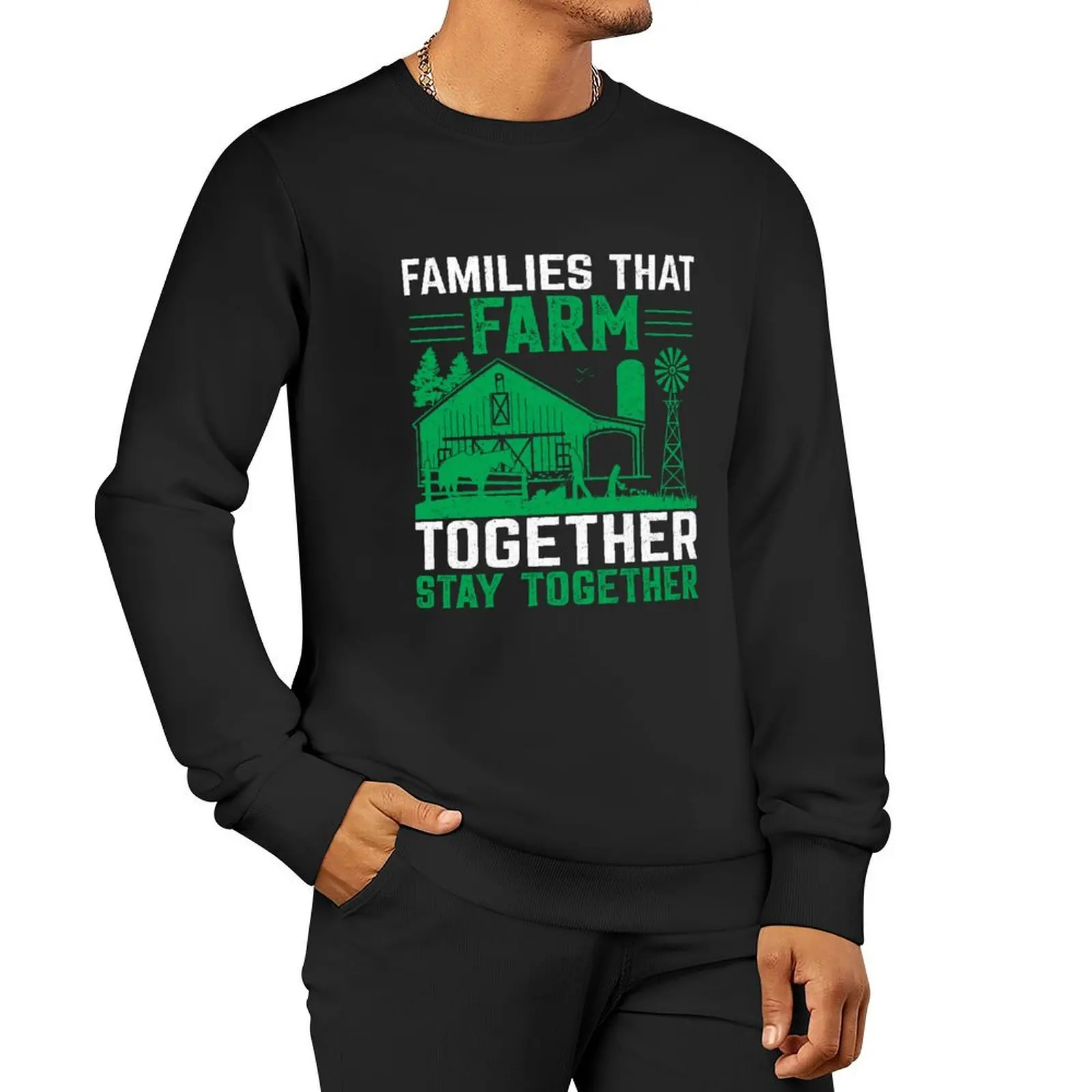 

Farm stay together Pullover Hoodie korean autumn clothes sweatshirt for men