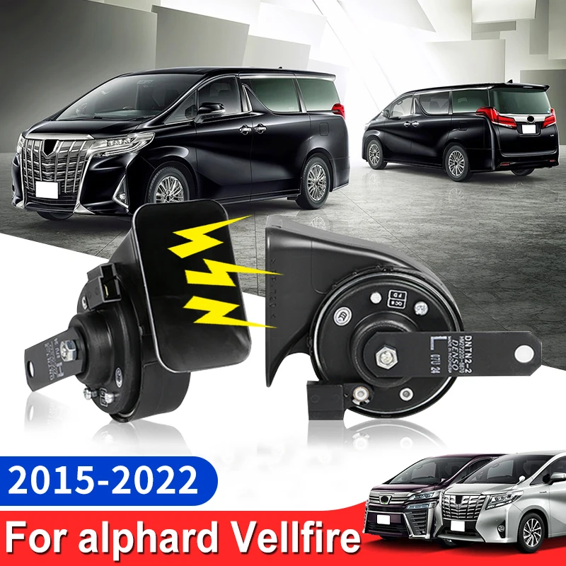 

2015-2021 For Toyota Alphard Vellfire 30 Tweeter Modified Snail Bass Whistle Speaker Waterproof Horn Alarm Accessories