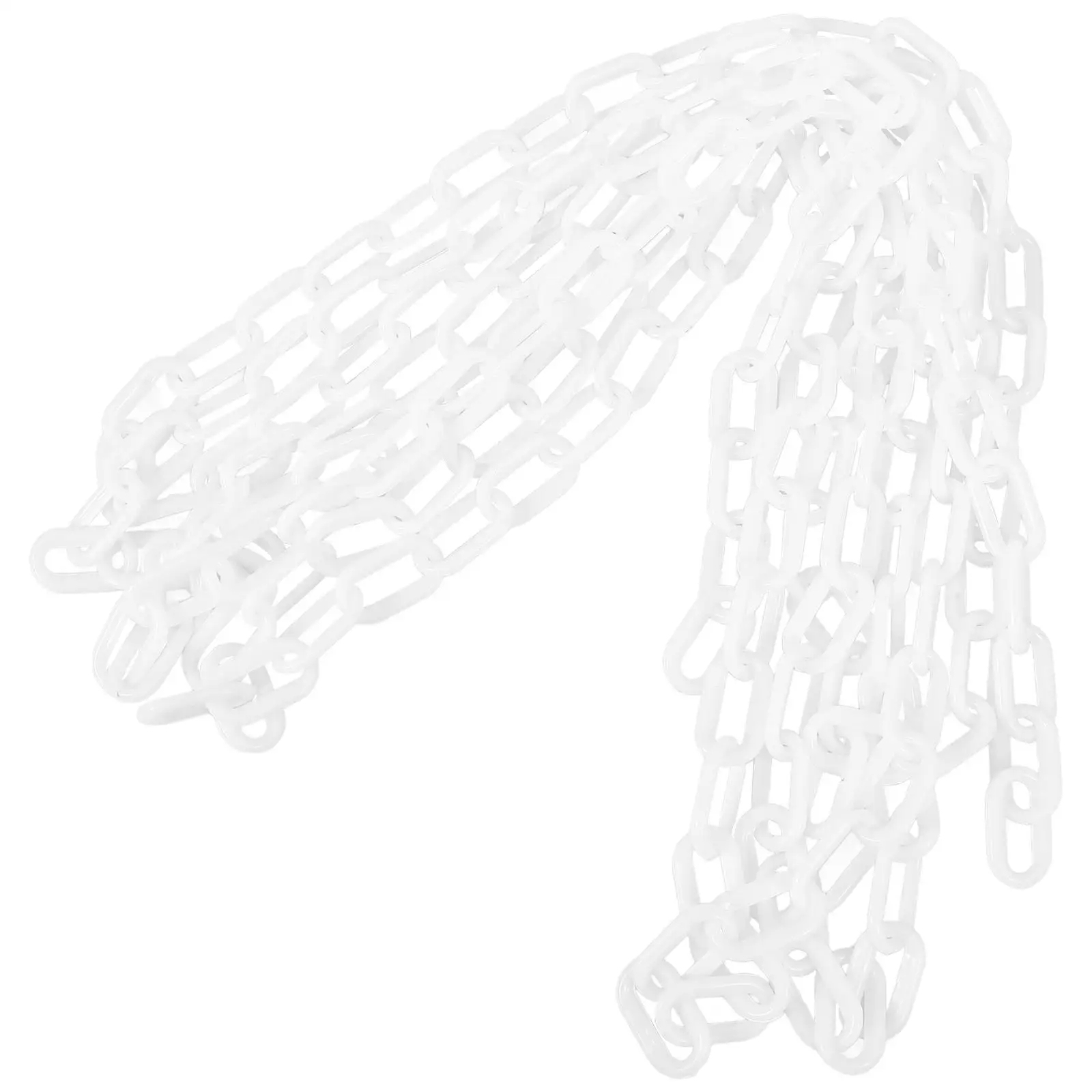 

Plastic Safety 1 White Small Plastic Chains 5m 2 Buckles Adjustable Traffic Fence Parking Crowd Control Barrier