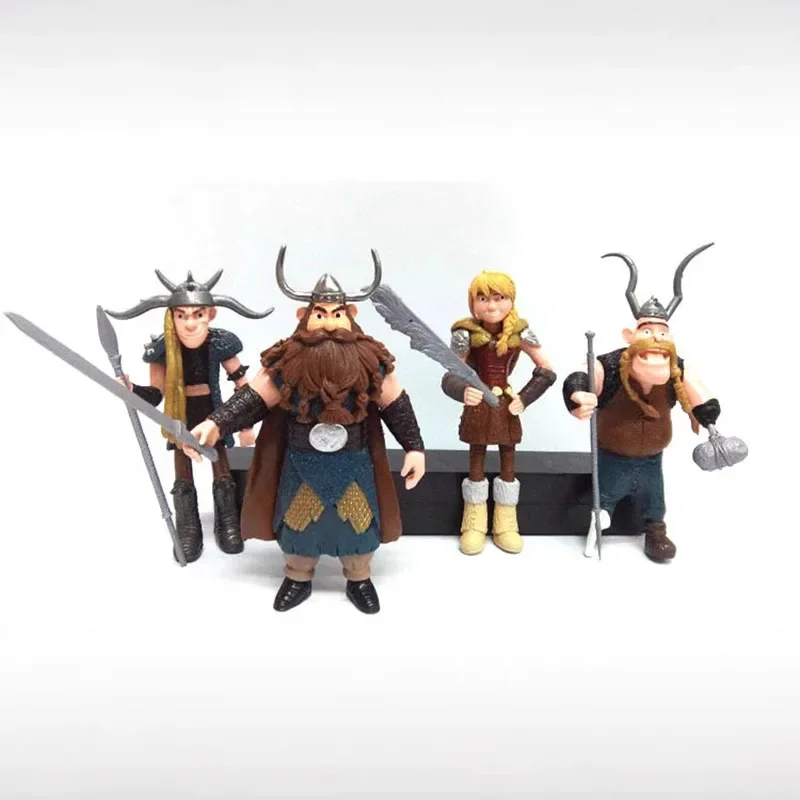 8 قطعة/المجموعة الكرتون قطار التنين تمثال بولي كلوريد الفينيل أنيمي فيلم تحلق التنين الديكور الحرف لطيف أنيمي شخصية المنمنمات