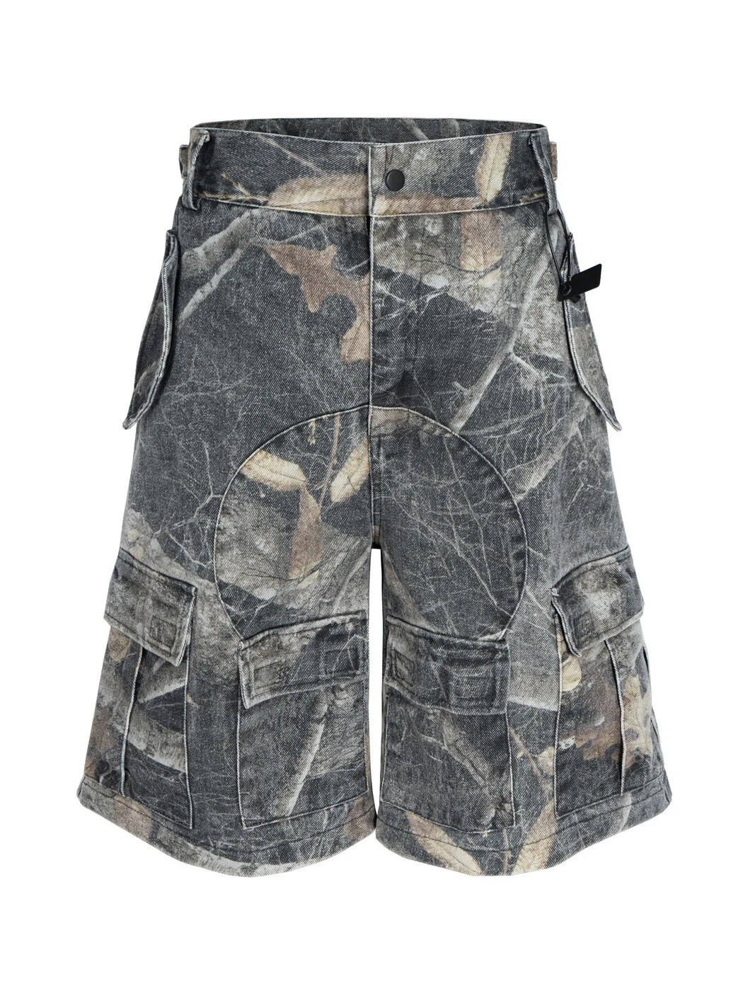 

Ретро американская рабочая одежда с камуфляжным принтом и повседневными свободными молодежными летними джинсами в стиле пять четвертей