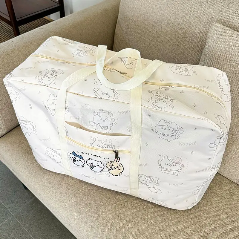 Cute Usagi Cartoon Travel Storage Bag Kawaii Chiikawa Hachiware Large Capacity Quilt Bag Anime Outdoor Bag Portable Package