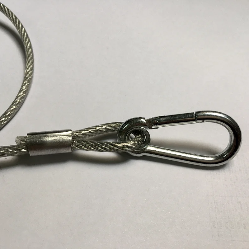 10pcs Stage Lighting Safety Rope Cable Truss Beam Moving Head LED Par DJ Machine Protection 3mm Steel Wire Silver 70cm Length