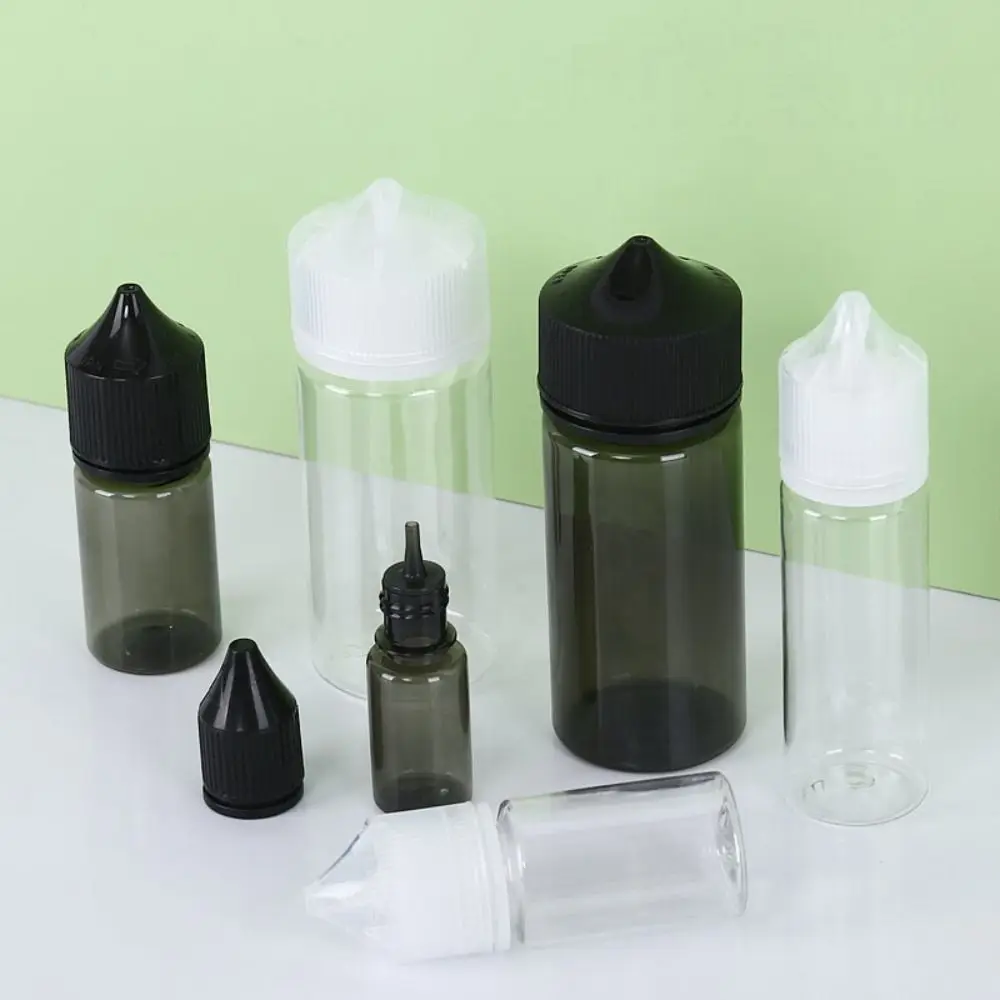 Practical 10/30/50/100ml Oil Filling Bottle Plastic PET Pointed Squeezable Container Dropper Bottles