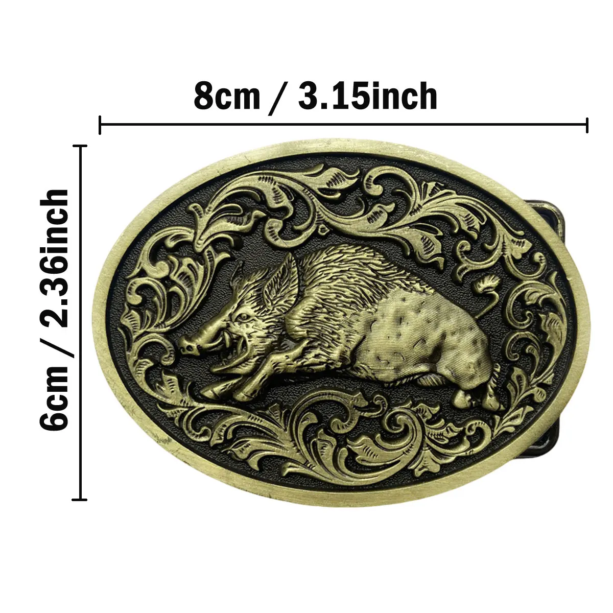 1pcs Vintage Western Cowboys Running Wild Boar Western Belt Buckle Good Embossed-craft Gifts