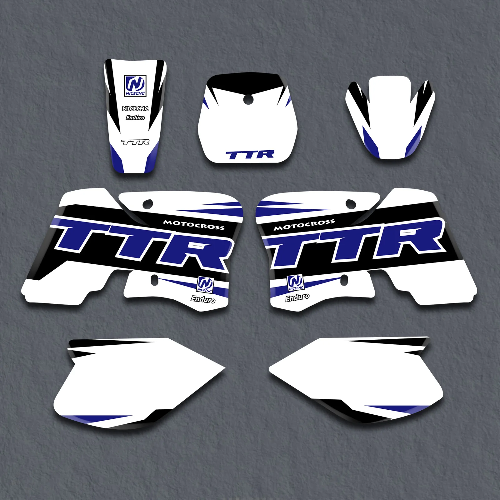 

For Yamaha TTR 90 TTR90 2000-2007 2006 2005 2004 2003 2002 2001 Motorcycle Full Graphics Background Decal Sticker Customize