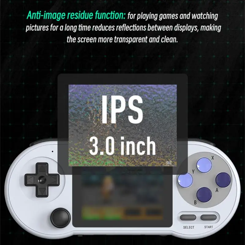 Portable Video Game Console 3 inch IPS Screen Handheld Game Console Built-in 10000+ Games Retro TV Game Player AV Output