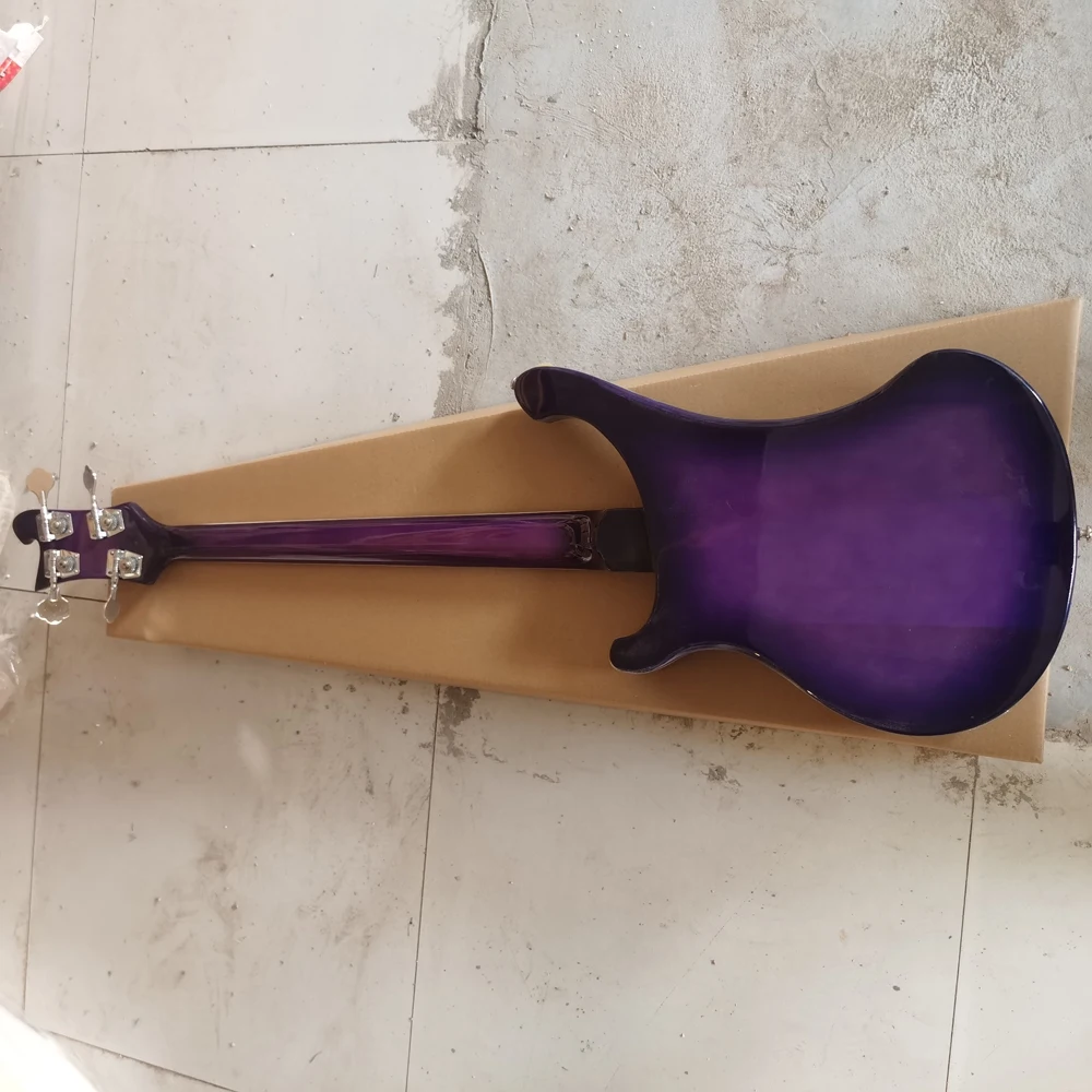 High quality Rickenbacker 4003 bass electric guitar, purple guitar body, 4-string bass guitar