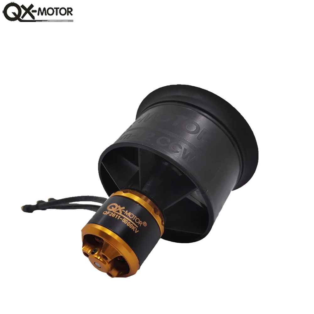 QX-MOTOR 50 มม.EDF Ducted พัดลม 12 ใบมีด CW CCW QF2611 3300/4000/4600/5000KV มอเตอร์ไร้แปรงสําหรับ FMS Multirotor เครื่องบินอะไหล่ของเล่น