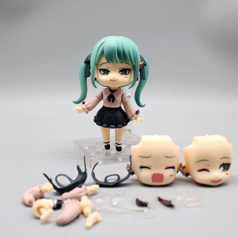 10cm Anime Bean Eyed Hatsune Miku Figurine Kawaii 2239 Miku Action Figures Vampire Model Q-version Doll PVC Collection Toys Gift